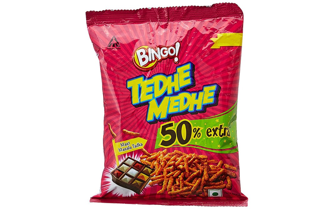 Bingo Tedhe Medhe Mast Masala Tadka   Pack  108 grams